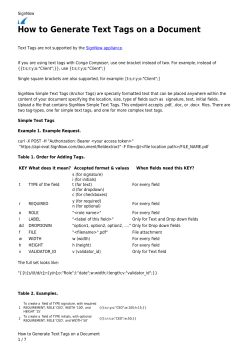 How to Generate Text Tags on a Document