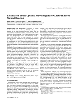 Estimation of the optimal wavelengths for laserinduced wound healing