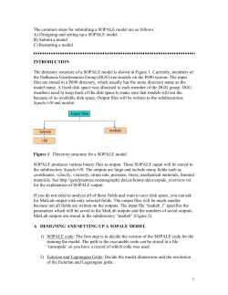 A guide to setting up models in SOPALE