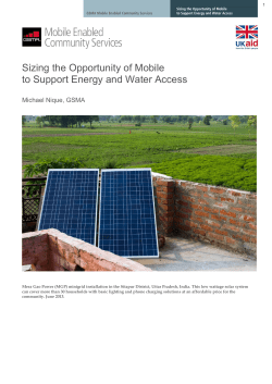 Sizing the Opportunity of Mobile to Support Energy and
