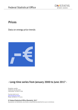 Data on energy price trends - Long-time series