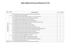Personalised Learning Checklist AQA C2 (F)