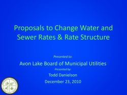 Average Residential Water and Sewer Rates 2009 Ohio EPA Rate