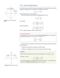 12.2 Linear Transformations