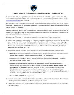 application for reservation for hosting a mhco points show