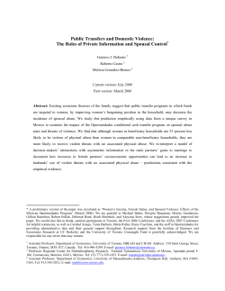 Public Transfers and Domestic Violence: The Roles of Private