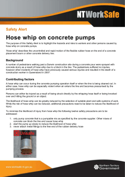 Safety alert - Hose whip on concrete pumps