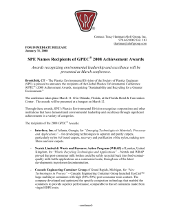 SPE Names Recipients of GPEC 2008 Achievement
