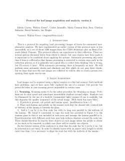 Protocol for leaf image acquisition and analysis, version 2