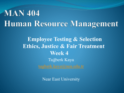 MAN 404 Week 4 Employee Testing