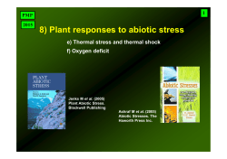 8) Plant responses to abiotic stress