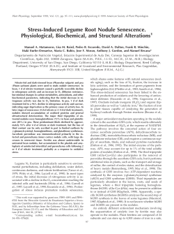 Stress-Induced Legume Root Nodule Senescence. Physiological