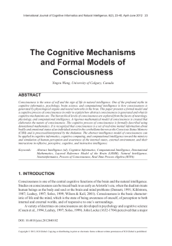The Cognitive Mechanisms and Formal Models of Consciousness