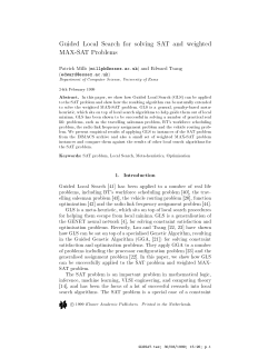 Guided Local Search for solving SAT and weighted MAX