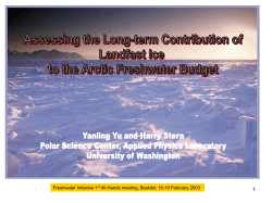 Presentation from ARCSS All Hands Meeting - Arctic