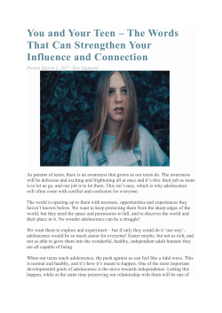You and Your Teen – The Words That Can