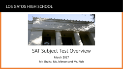 SAT Subject Test Overview