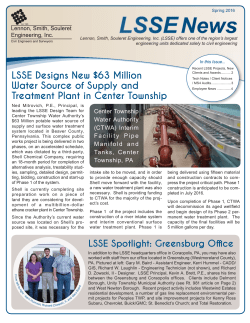 LSSE Designs New $63 Million Water Source of Supply and