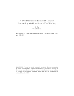 A Two-Dimensional Equivalent Complex Permeability Model for