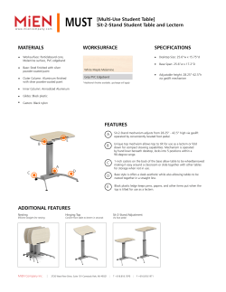 MUST Sit-2-Stand Student Table and Lectern