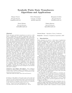 Symbolic Finite State Transducers: Algorithms and Applications