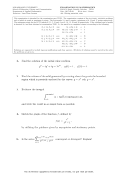 1. Find the solution of the initial value problem y