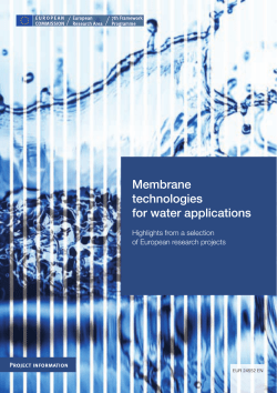 Membrane technologies for water applications
