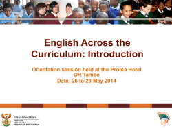 Manual for teaching English Across the Curriculum What is the