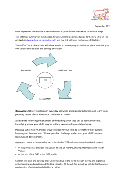 September 2012 From September there will be a new curriculum in