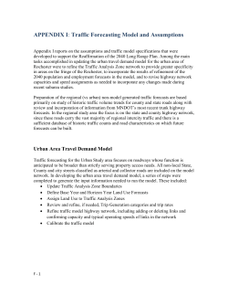 Traffic Forecasting Model and Assumptions