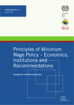 Principles of Minimum Wage Policy