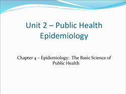 EPIDEMIOLOGY