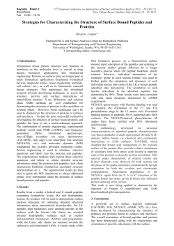 Strategies for Characterizing the Structure of Surface Bound