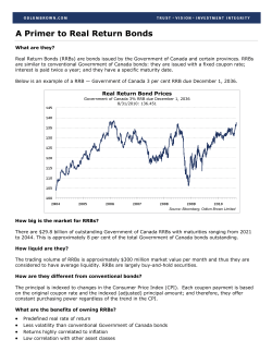 A Primer to Real Return Bonds