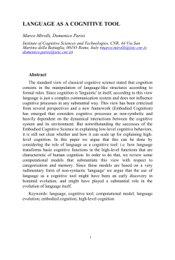 language as a cognitive tool