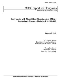 Individuals with Disabilities Education Act (IDEA)