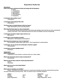 Study Guide for Wind and Seasons Quiz