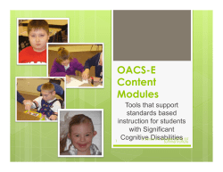 OACS-E Content Modules