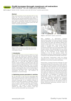 Profit increase through maximum oil extraction NIR-Online