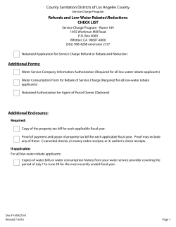 Application for Refund or Rebate and Reduction of