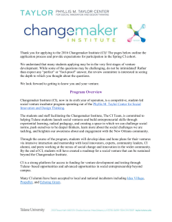 Application Process - Phyllis M. Taylor Center for Social Innovation