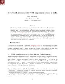 Structural Econometrics with Implementations in Julia