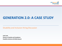 GENERATION 2.0: A CASE STUDY