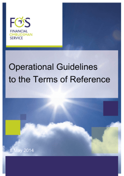 Operational Guidelines to the Terms of Reference