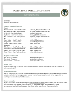 Dublin Jerome baseball Dugout club