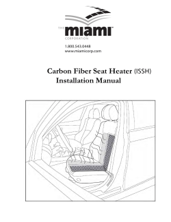 Carbon Fiber Seat Heater Installation Manual