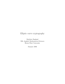 Elliptic curve cryptography