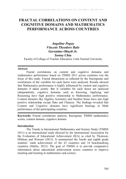 fractal correlations on content and cognitive domains and