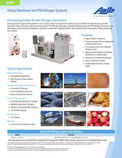 AirSep Membrane and PSA Nitrogen Systems NEW