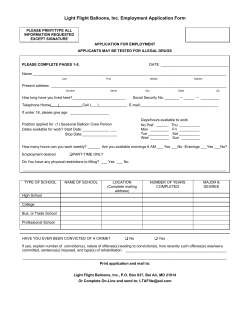 an Application - Light Flight Balloons